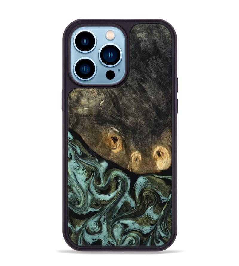 iPhone 14 Pro Max Wood Phone Case - Lissie (Green, 818542)