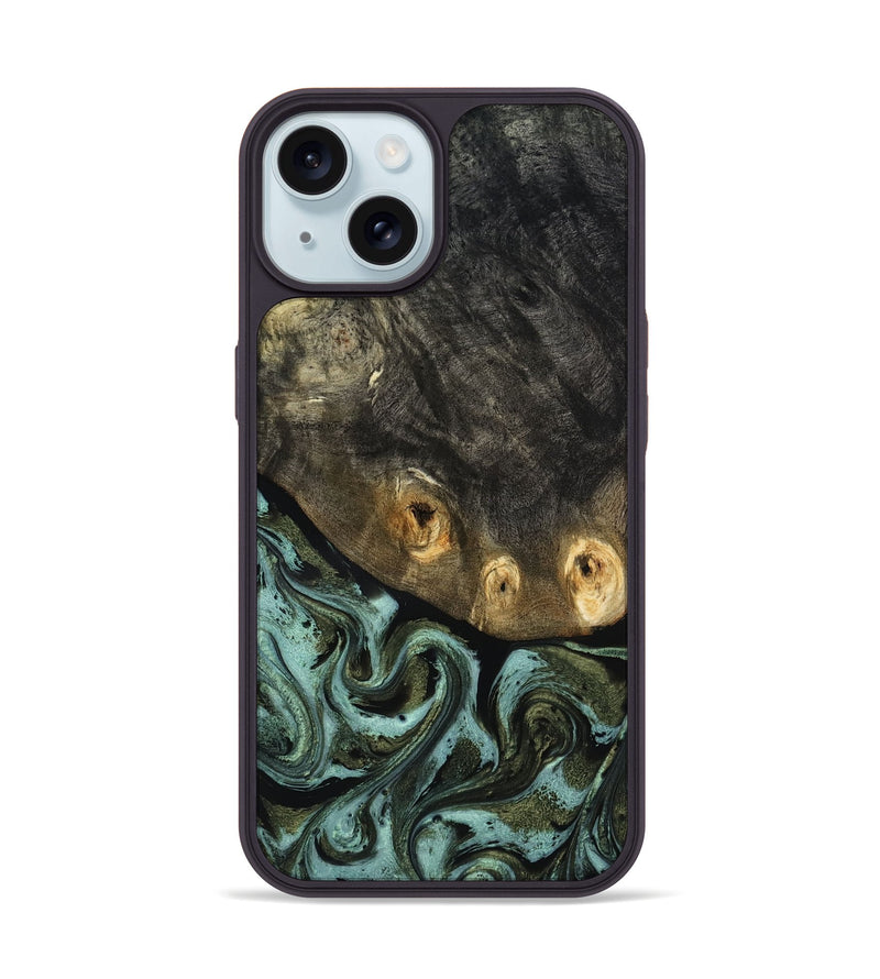iPhone 15 Wood Phone Case - Lissie (Green, 818542)
