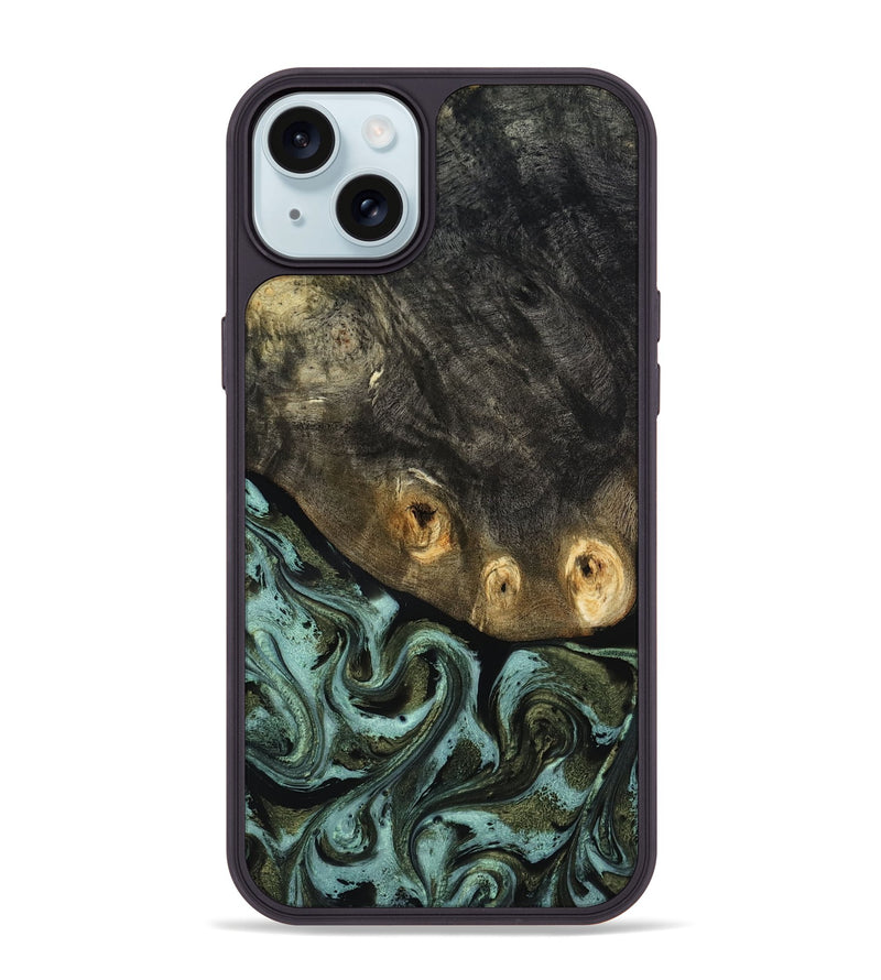 iPhone 15 Plus Wood Phone Case - Lissie (Green, 818542)