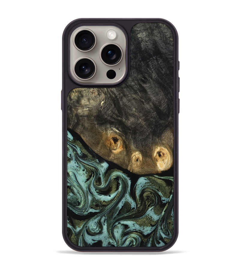 iPhone 15 Pro Max Wood Phone Case - Lissie (Green, 818542)