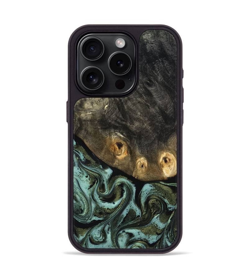 iPhone 15 Pro Wood Phone Case - Lissie (Green, 818542)