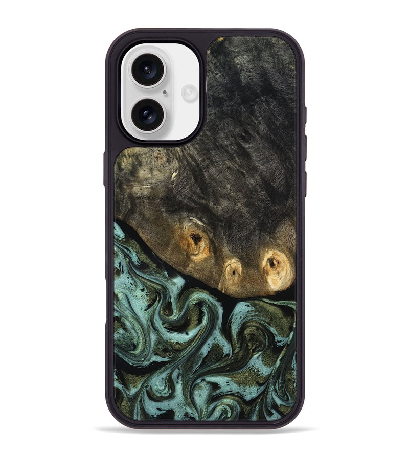 iPhone 16 Plus Wood Phone Case - Lissie (Green, 818542)