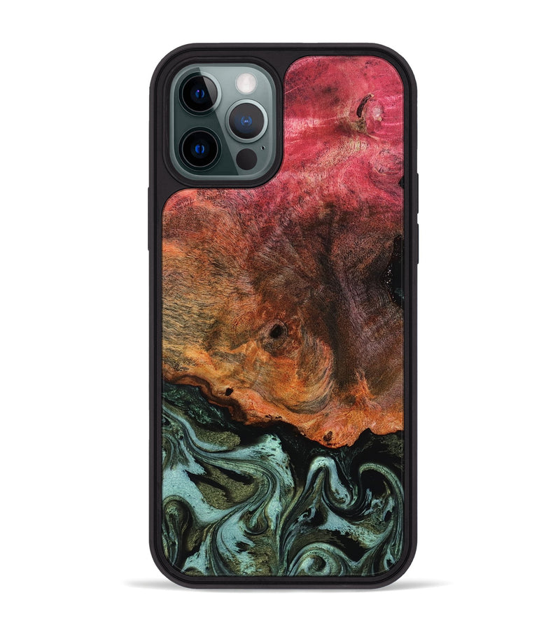 iPhone 12 Pro Max Wood Phone Case - Luis (Green, 818543)