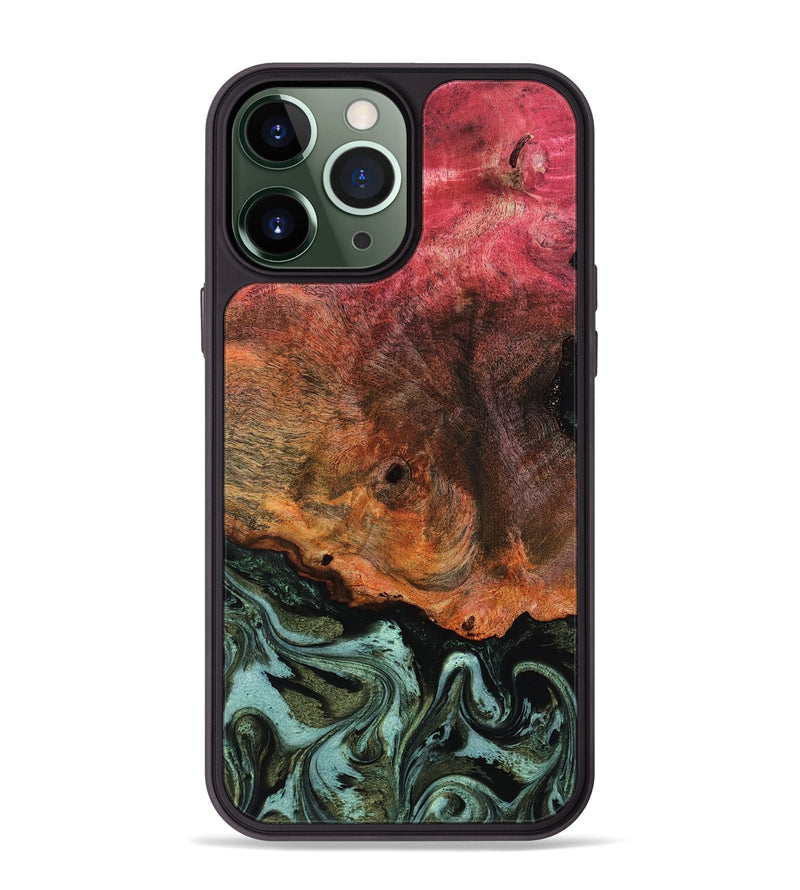 iPhone 13 Pro Max Wood Phone Case - Luis (Green, 818543)