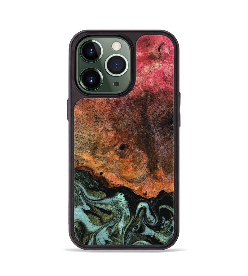 iPhone 13 Pro Wood Phone Case - Luis (Green, 818543)