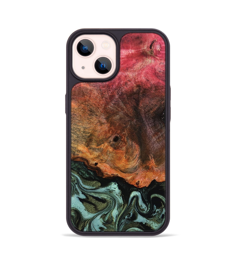 iPhone 14 Wood Phone Case - Luis (Green, 818543)