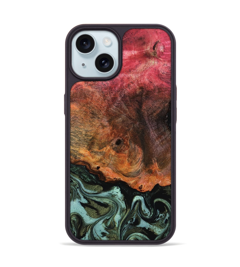 iPhone 15 Wood Phone Case - Luis (Green, 818543)