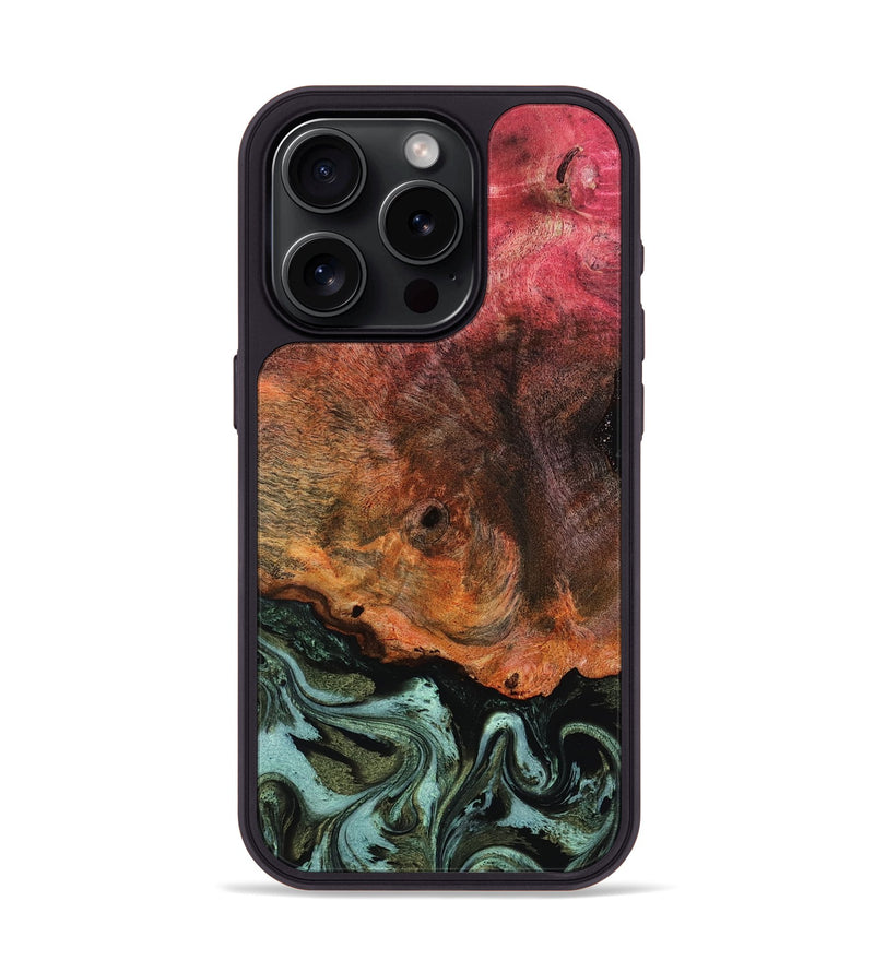 iPhone 15 Pro Wood Phone Case - Luis (Green, 818543)