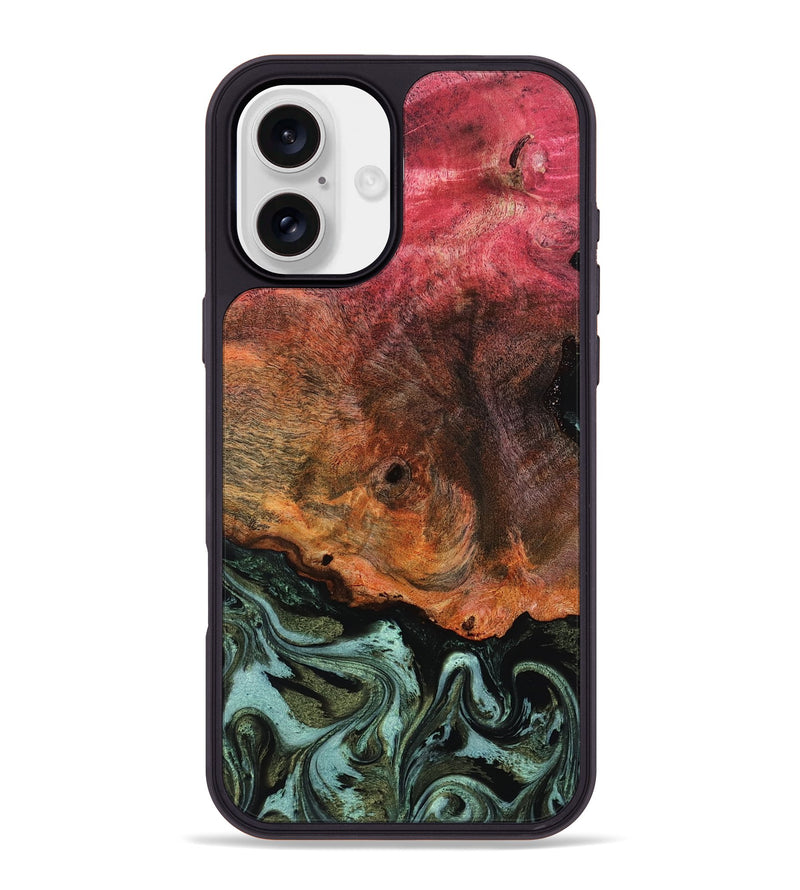 iPhone 16 Plus Wood Phone Case - Luis (Green, 818543)