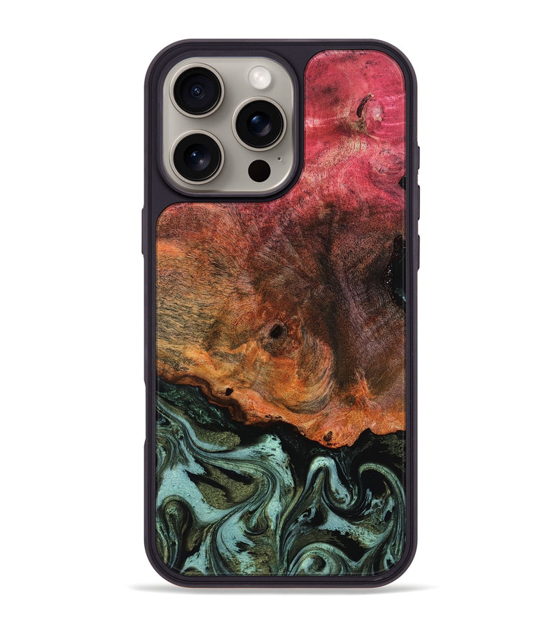 iPhone 16 Pro Max Wood Phone Case - Luis (Green, 818543)