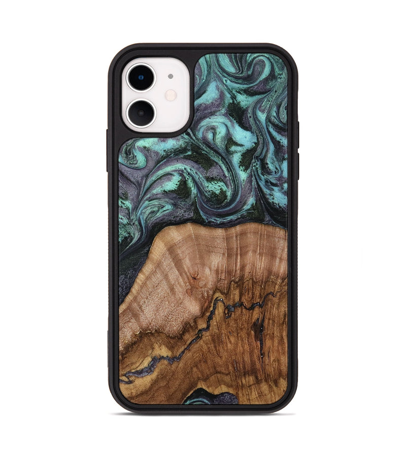 iPhone 11 Wood Phone Case - Selah (Green, 818544)