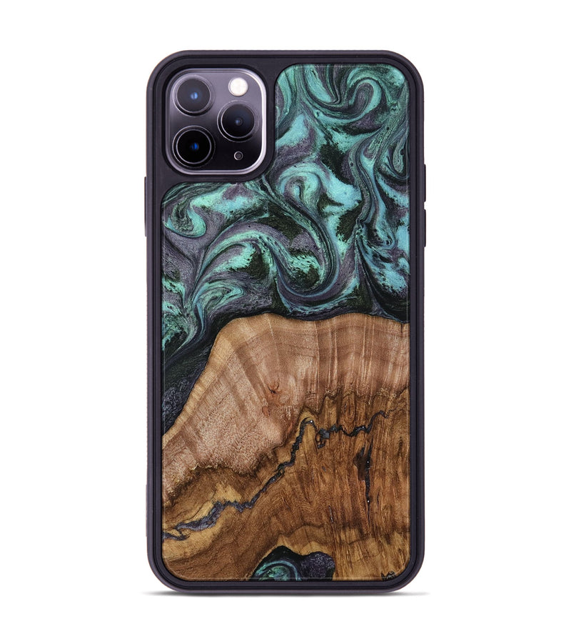 iPhone 11 Pro Max Wood Phone Case - Selah (Green, 818544)