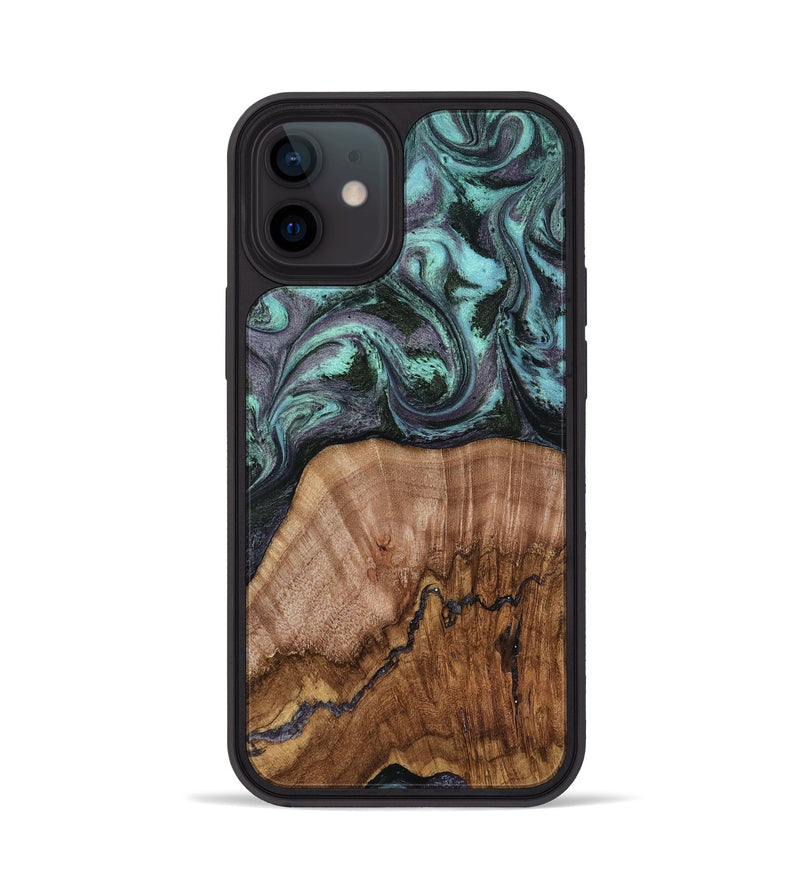 iPhone 12 Wood Phone Case - Selah (Green, 818544)