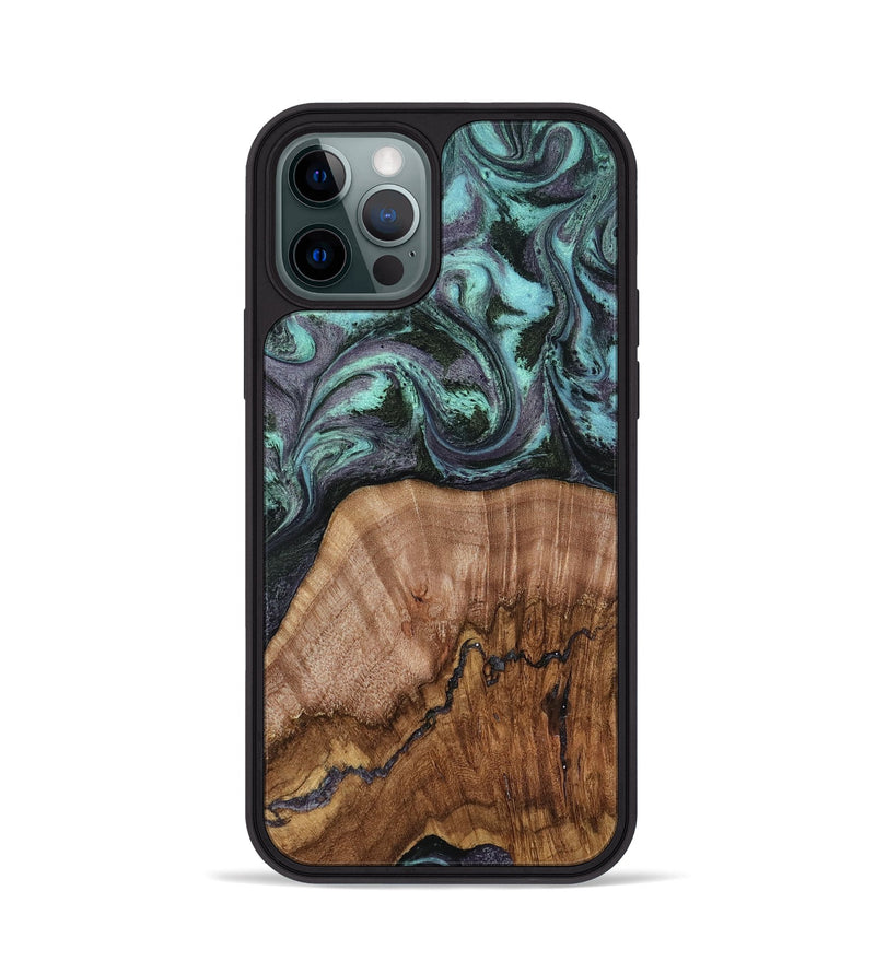 iPhone 12 Pro Wood Phone Case - Selah (Green, 818544)