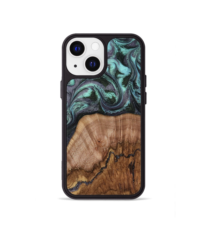 iPhone 13 mini Wood Phone Case - Selah (Green, 818544)