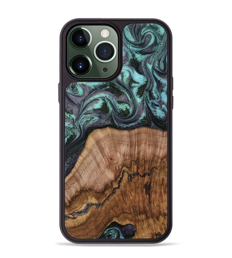 iPhone 13 Pro Max Wood Phone Case - Selah (Green, 818544)