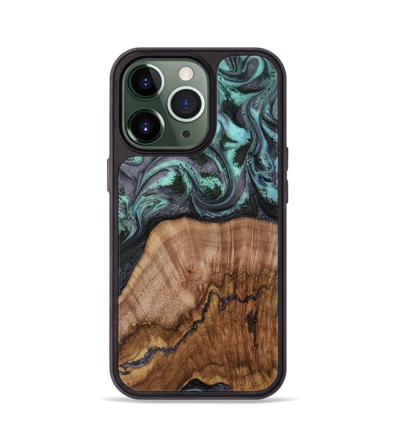iPhone 13 Pro Wood Phone Case - Selah (Green, 818544)