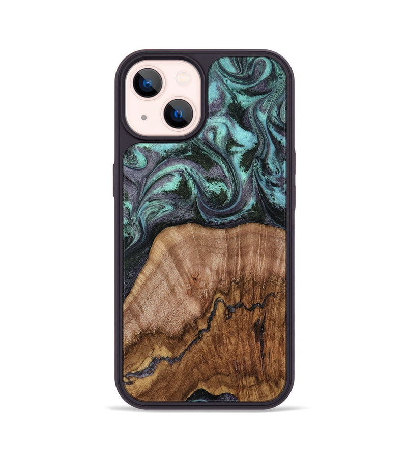 iPhone 14 Wood Phone Case - Selah (Green, 818544)