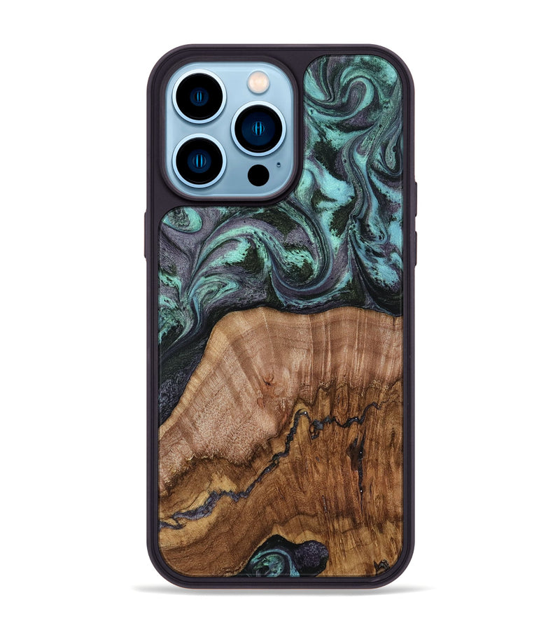 iPhone 14 Pro Max Wood Phone Case - Selah (Green, 818544)