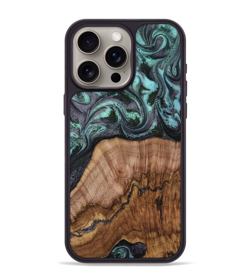 iPhone 15 Pro Max Wood Phone Case - Selah (Green, 818544)