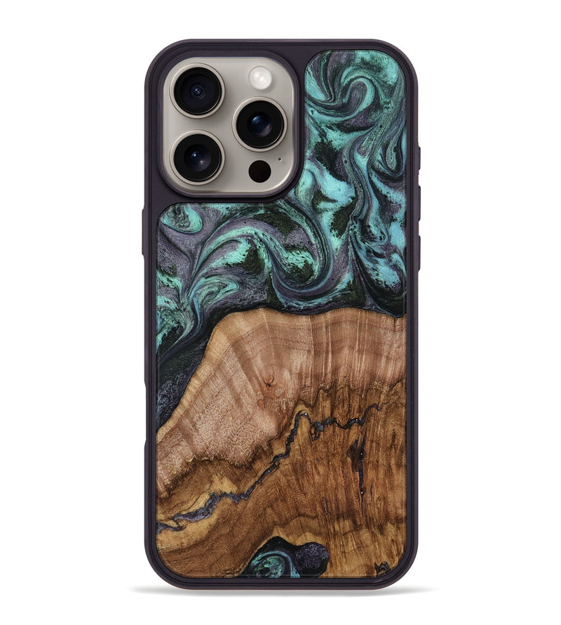 iPhone 16 Pro Max Wood Phone Case - Selah (Green, 818544)