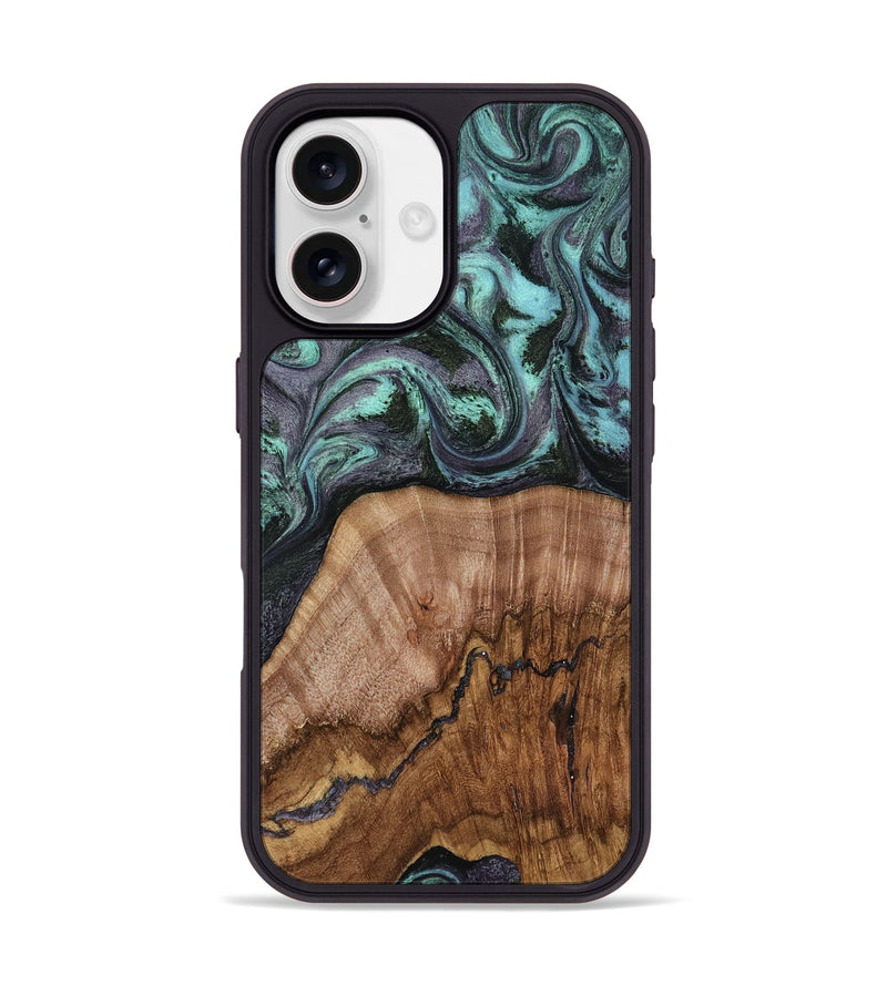 iPhone 17 Wood Phone Case - Selah (Green, 818544)