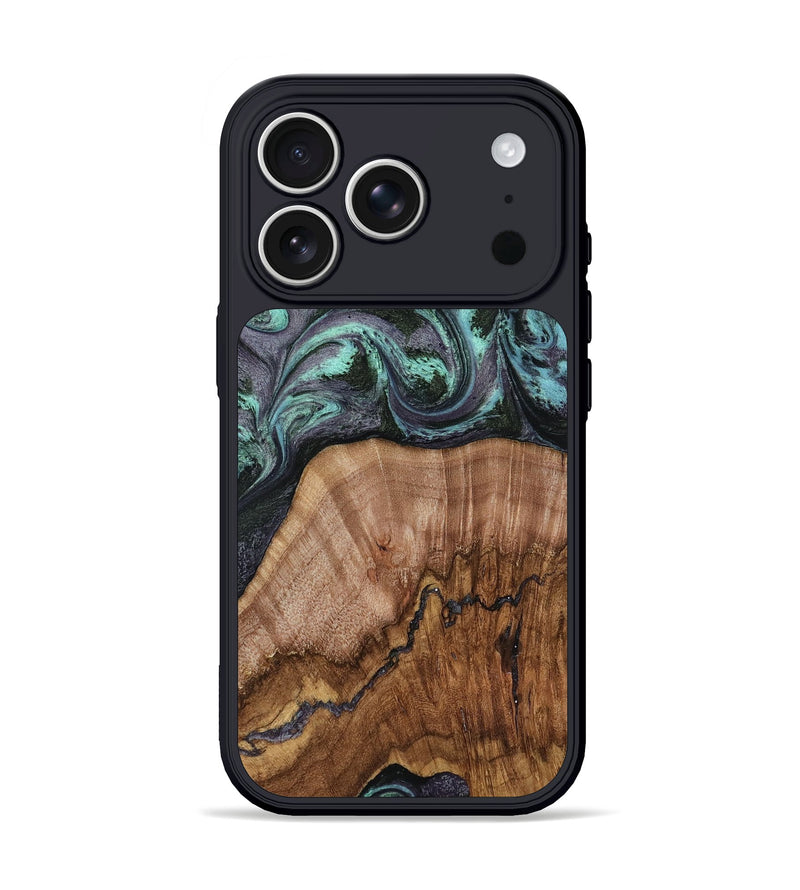 iPhone 17 Pro Wood Phone Case - Selah (Green, 818544)