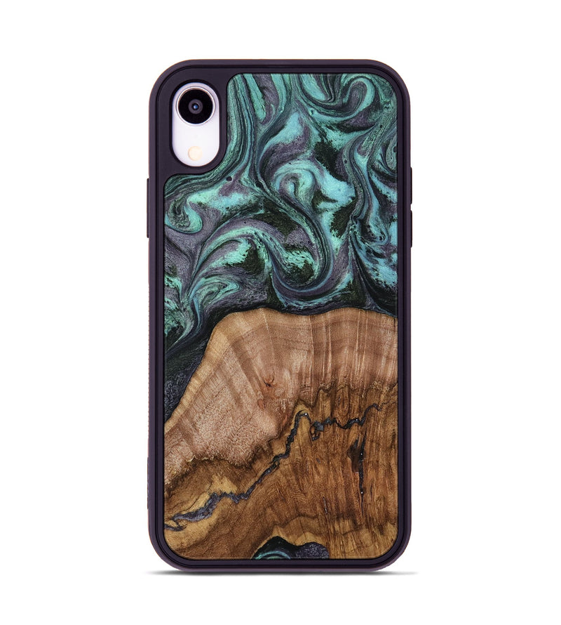 iPhone Xr Wood Phone Case - Selah (Green, 818544)
