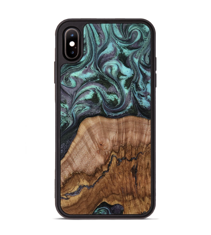iPhone Xs Max Wood Phone Case - Selah (Green, 818544)
