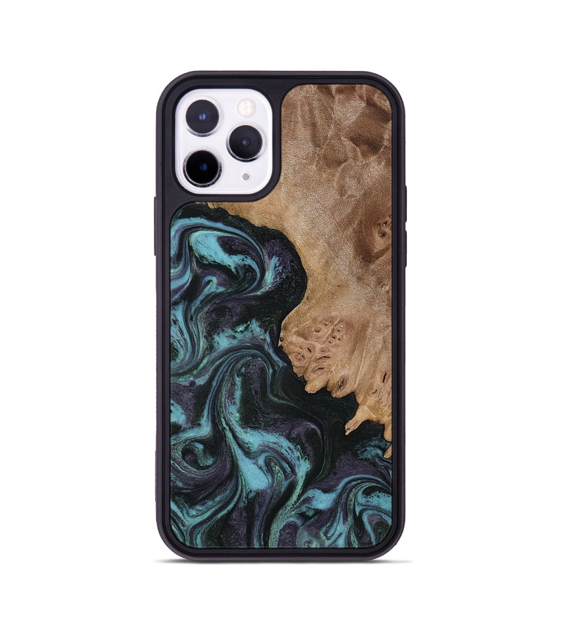 iPhone 11 Pro Wood Phone Case - Adda (Green, 818545)