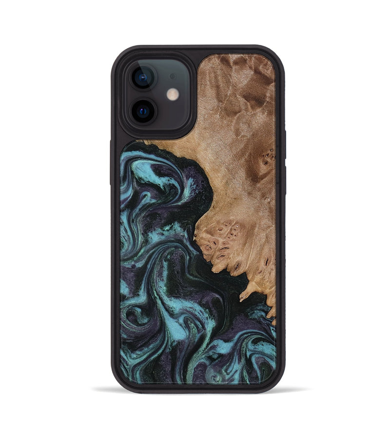 iPhone 12 Wood Phone Case - Adda (Green, 818545)