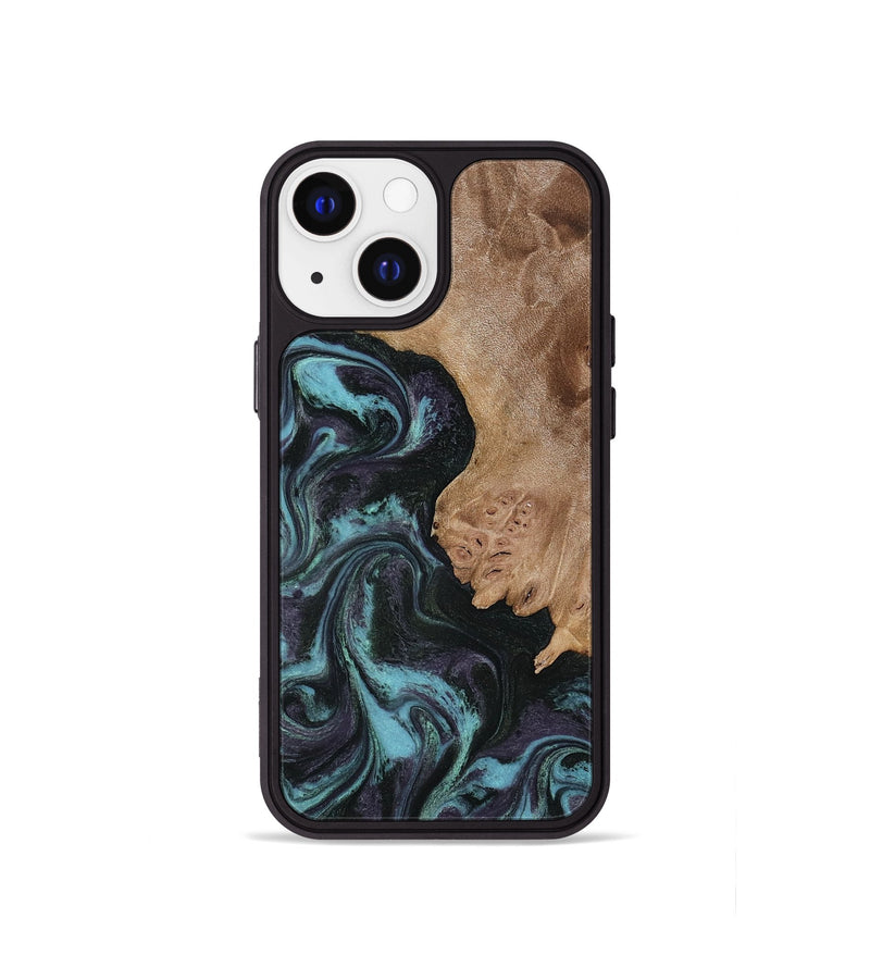 iPhone 13 mini Wood Phone Case - Adda (Green, 818545)