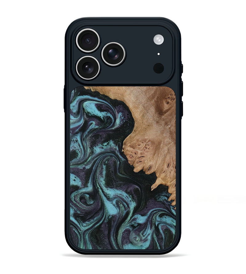 iPhone 17 Pro Max Wood Phone Case - Adda (Green, 818545)