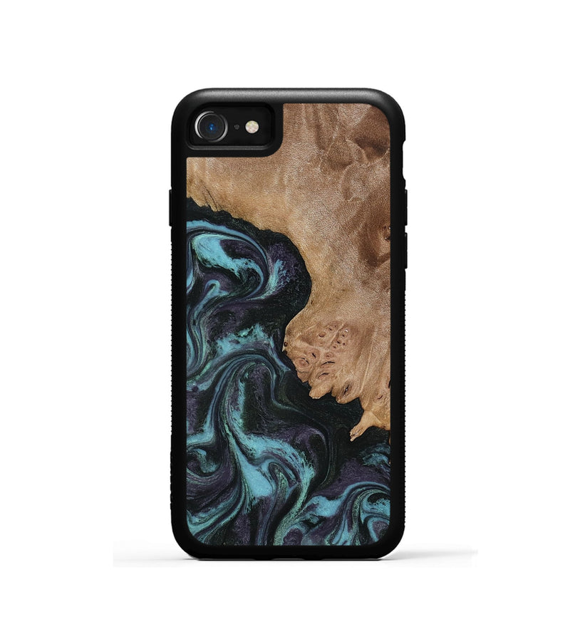 iPhone SE Wood Phone Case - Adda (Green, 818545)