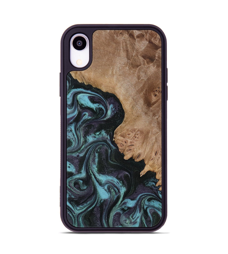 iPhone Xr Wood Phone Case - Adda (Green, 818545)