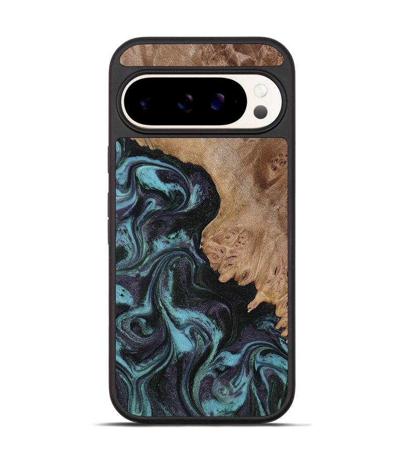 Pixel 9 Pro Wood Phone Case - Adda (Green, 818545)