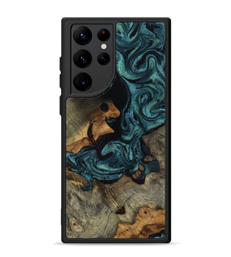 Galaxy S22 Ultra Wood Phone Case - Emmit (Green, 818547)