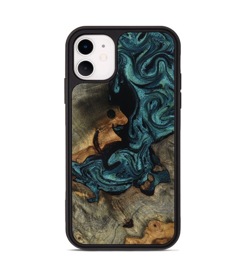 iPhone 11 Wood Phone Case - Emmit (Green, 818547)