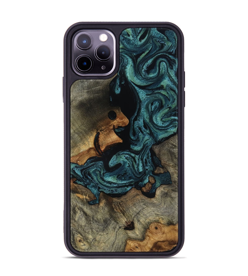 iPhone 11 Pro Max Wood Phone Case - Emmit (Green, 818547)