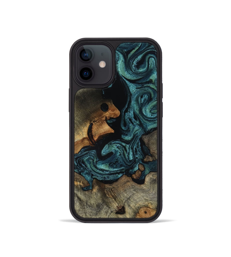 iPhone 12 mini Wood Phone Case - Emmit (Green, 818547)
