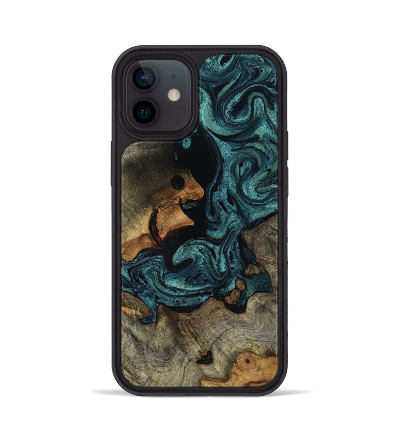 iPhone 12 Wood Phone Case - Emmit (Green, 818547)