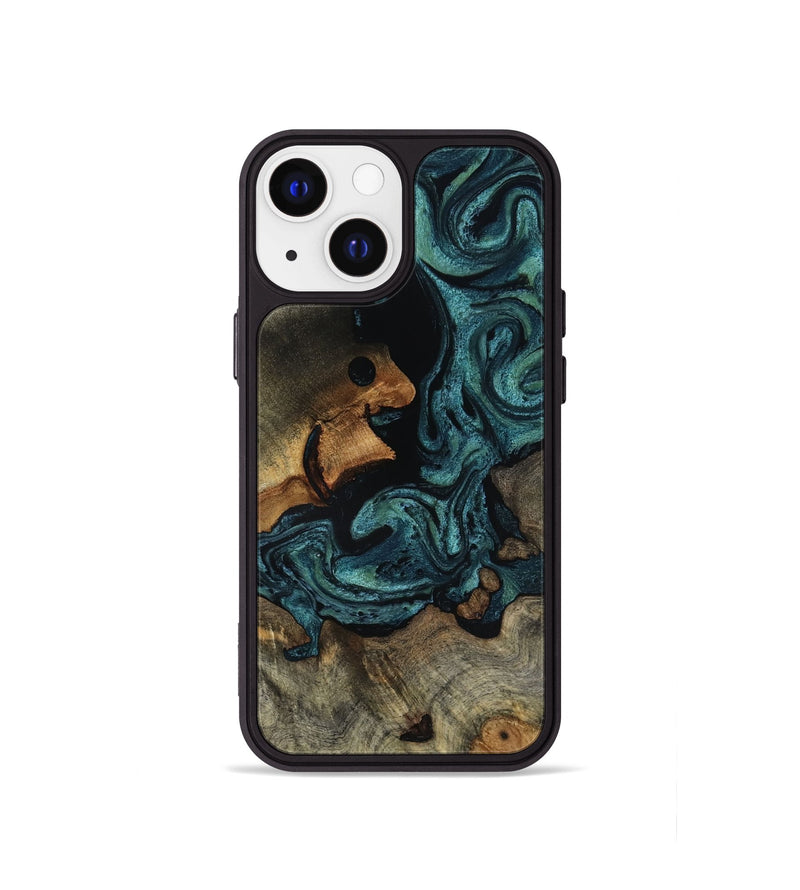 iPhone 13 mini Wood Phone Case - Emmit (Green, 818547)