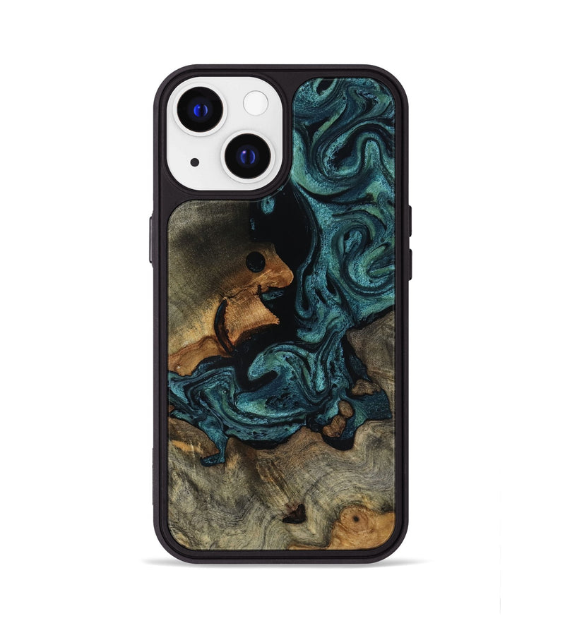 iPhone 13 Wood Phone Case - Emmit (Green, 818547)