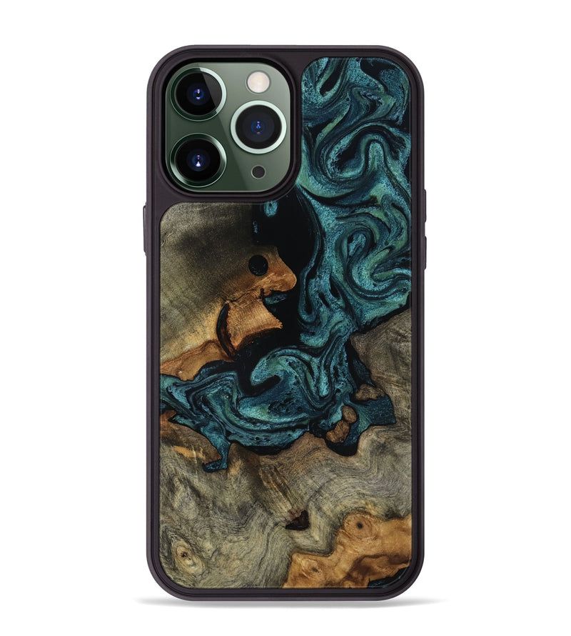 iPhone 13 Pro Max Wood Phone Case - Emmit (Green, 818547)