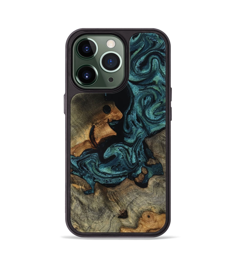 iPhone 13 Pro Wood Phone Case - Emmit (Green, 818547)
