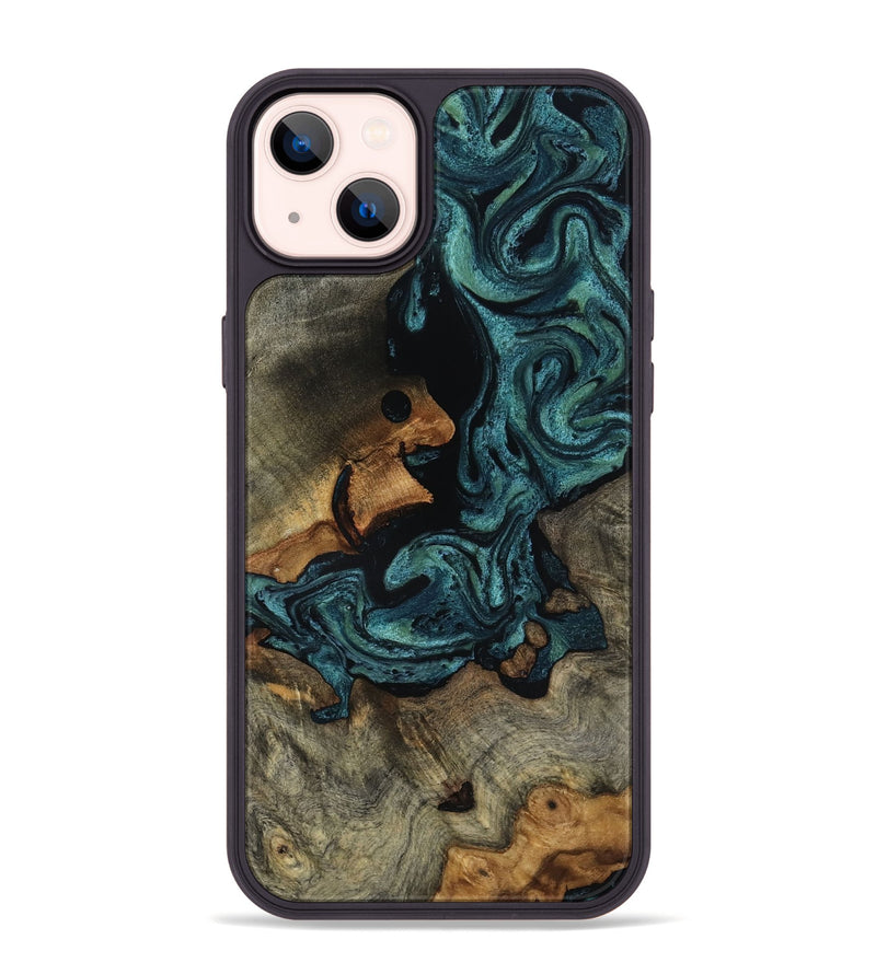 iPhone 14 Plus Wood Phone Case - Emmit (Green, 818547)