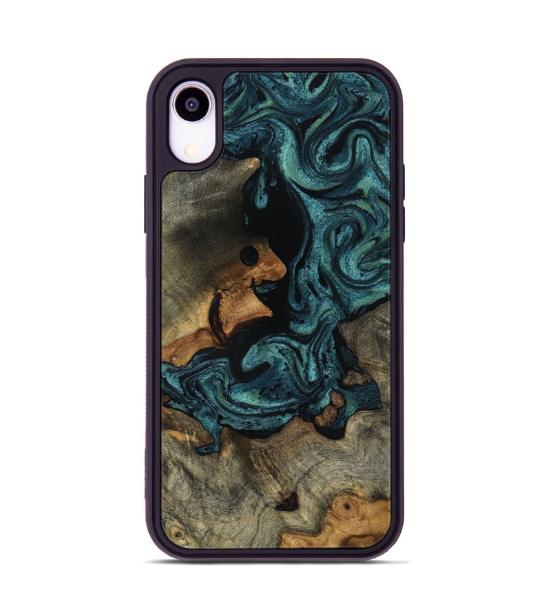 iPhone Xr Wood Phone Case - Emmit (Green, 818547)