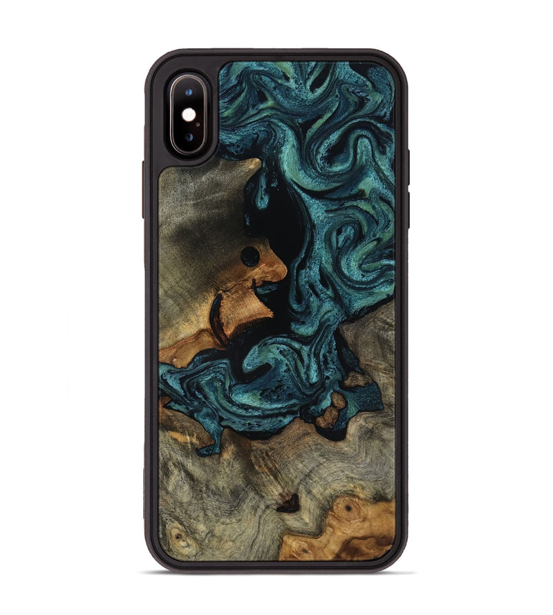 iPhone Xs Max Wood Phone Case - Emmit (Green, 818547)