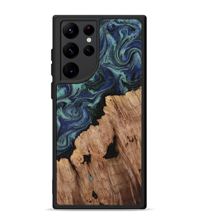 Galaxy S22 Ultra Wood Phone Case - Hadley (Blue, 818548)