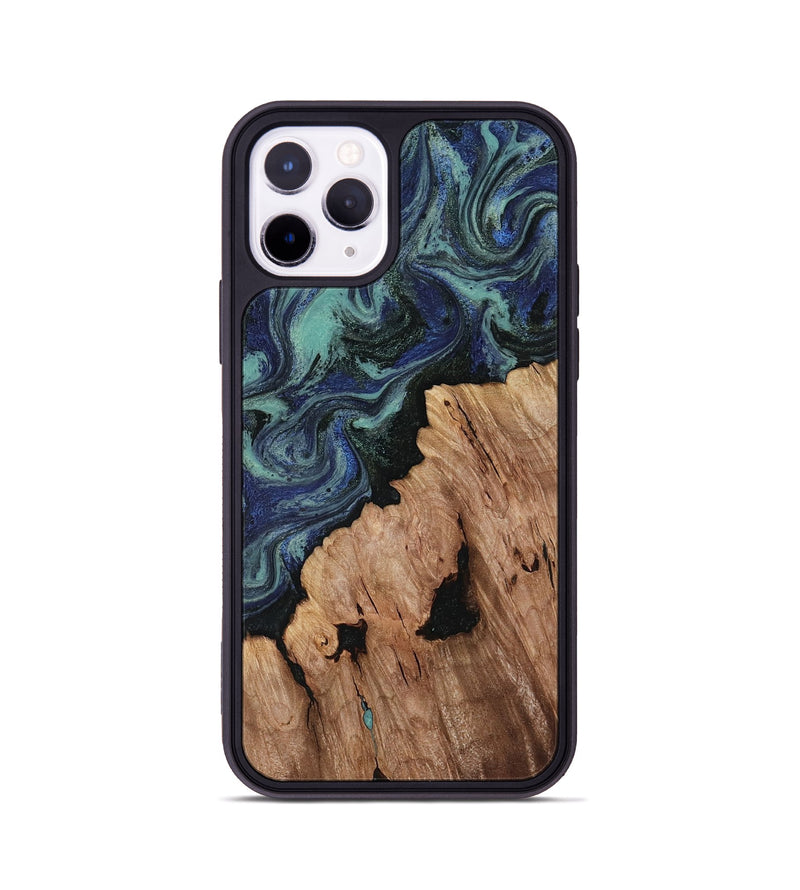 iPhone 11 Pro Wood Phone Case - Hadley (Blue, 818548)